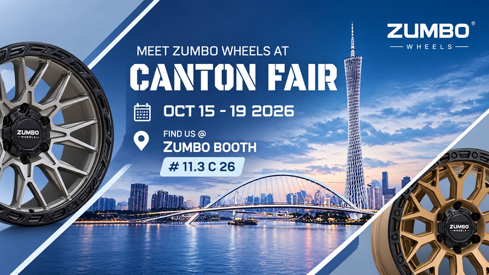 Meet ZUMBO Wheels at the 140th Canton Fair 2026 — Offroad & Performance Alloy Wheel Supplier