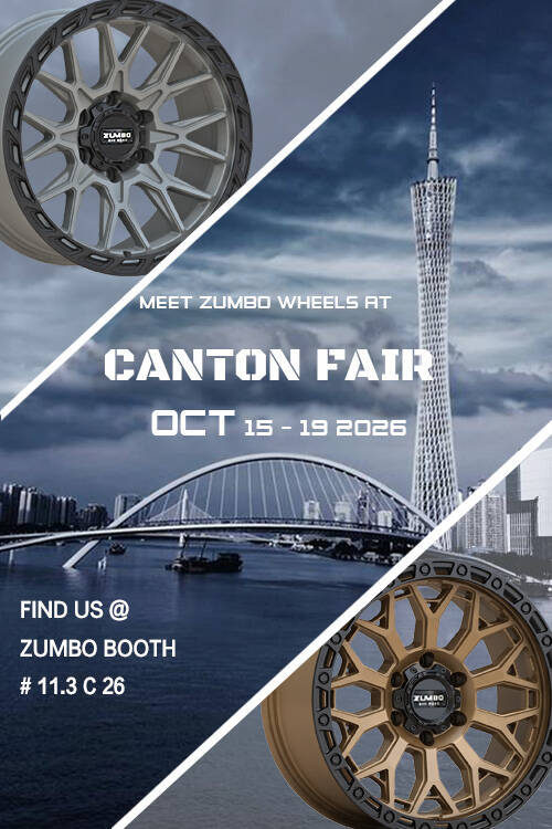 Offroad alloy wheel and performance wheel supplier ZUMBO Wheels, Canton Fair 2026 invitation card, Booth 11.3 C 26